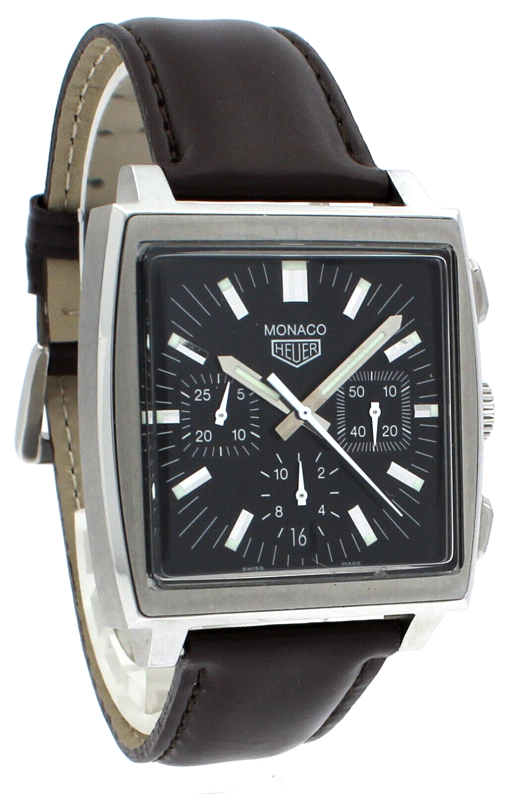 Tag Heuer Monaco Chronograph Automatic Black Dial 38mm Men's Watch