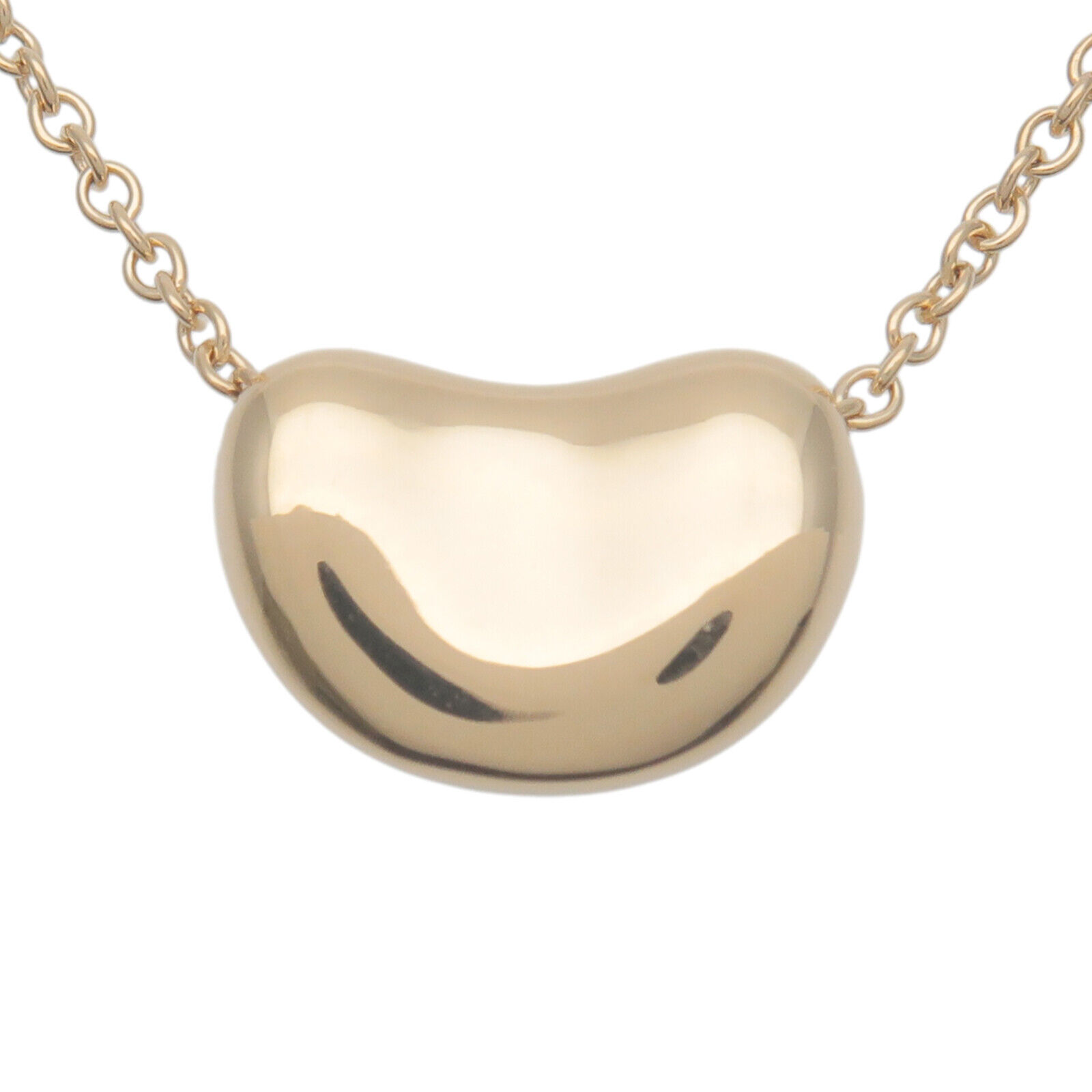 TiffanyCo. Mini Bean Necklace K18YG 750YG Yellow Gold