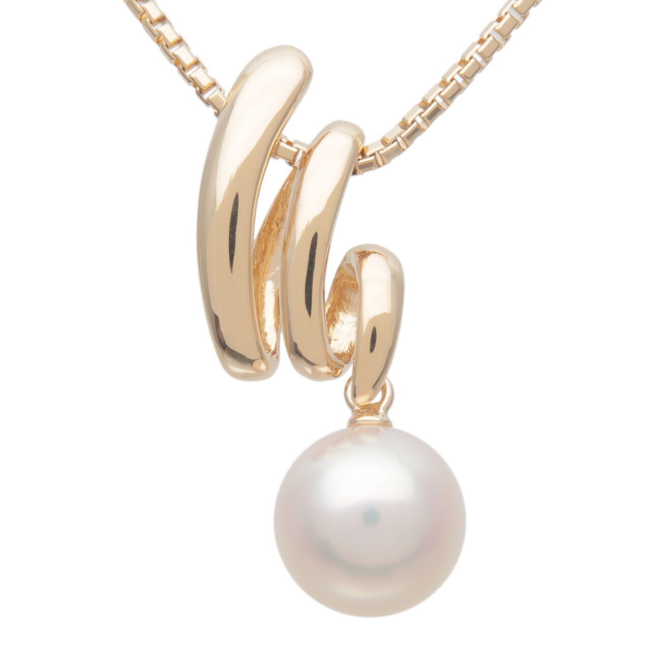 TASAKI Pearl Necklace K18YG 750YG Yellow Gold Pearl Diameter 8.4mm