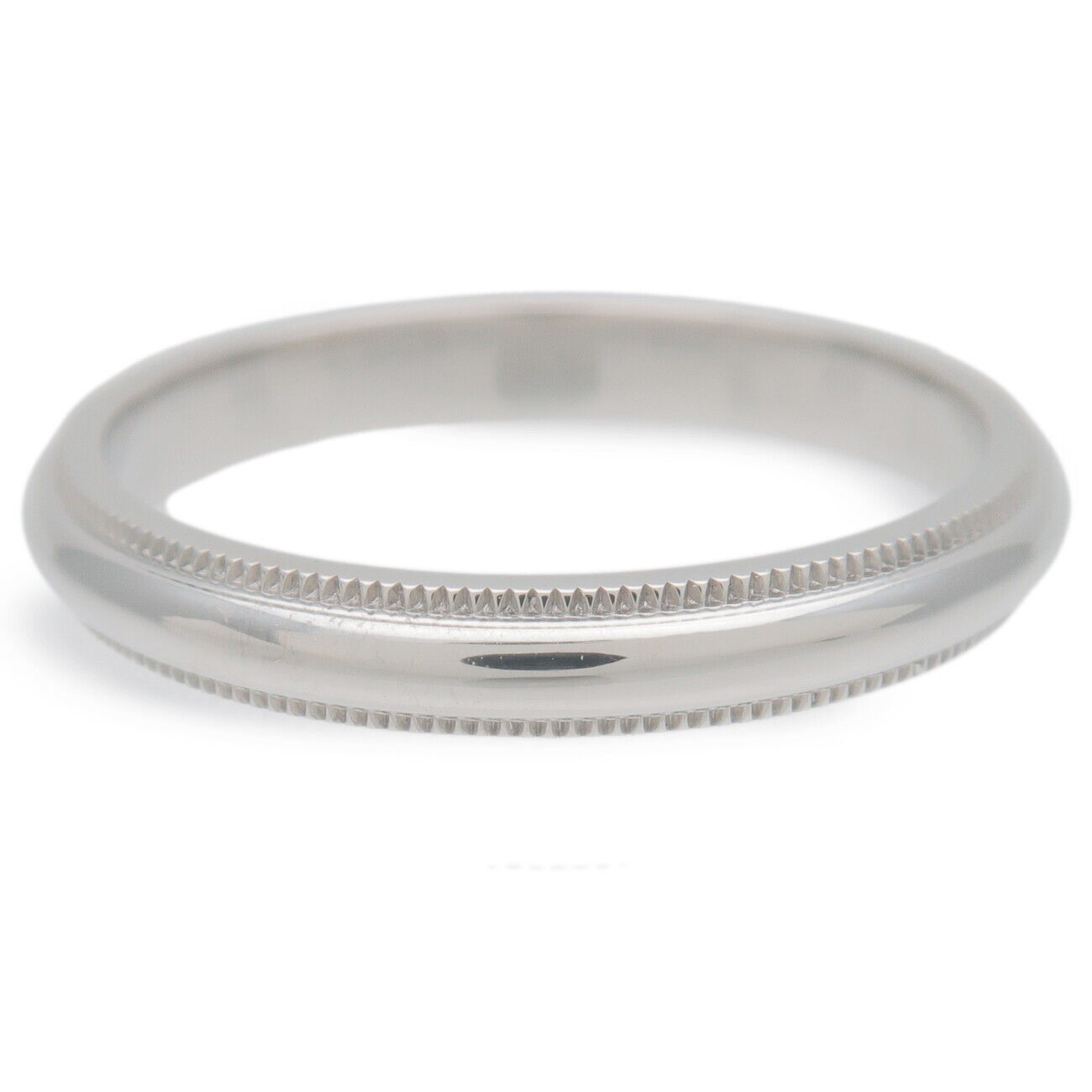 TiffanyCo. Milgrain Band Ring PT950 Platinum US7.5-8 EU57