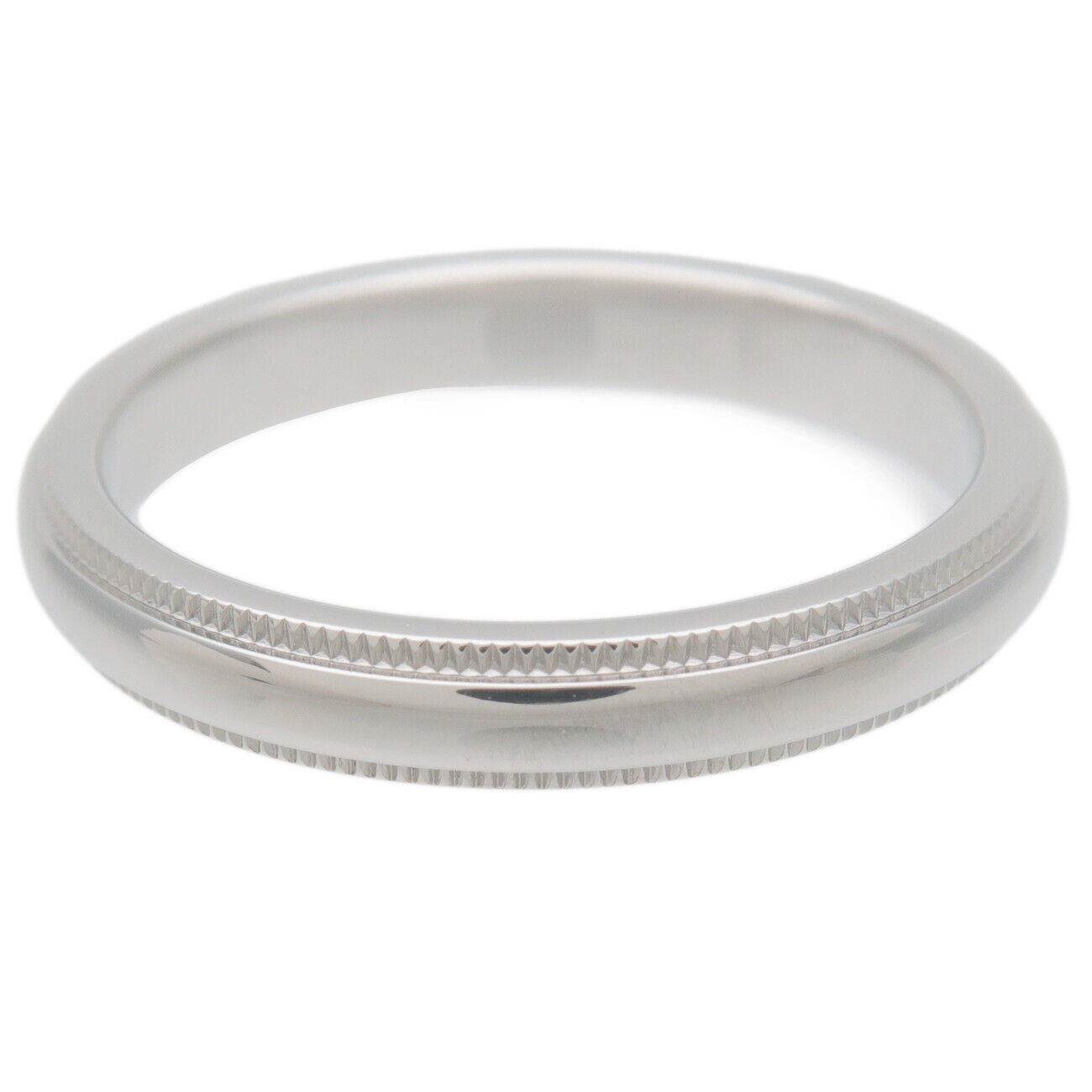 TiffanyCo. Milgrain Band Ring PT950 Platinum US7 EU54.5 HK15