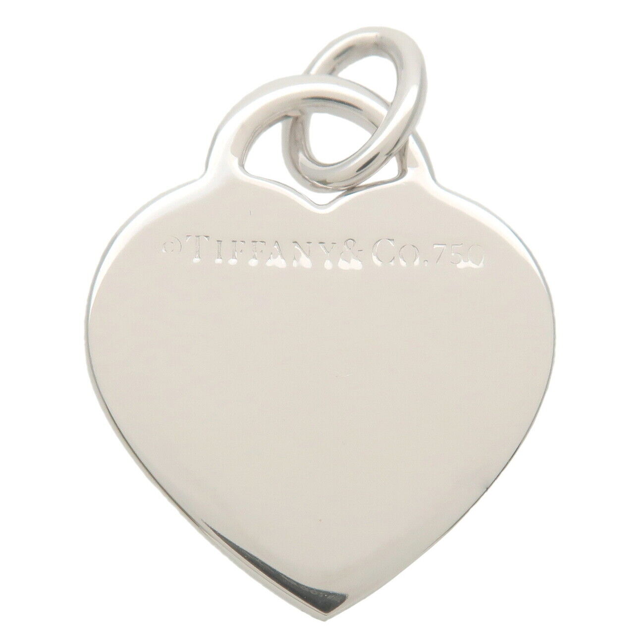 Tiffany&Co. Return To Tiffany Heart Tag Diamond Pendant Top K18WG