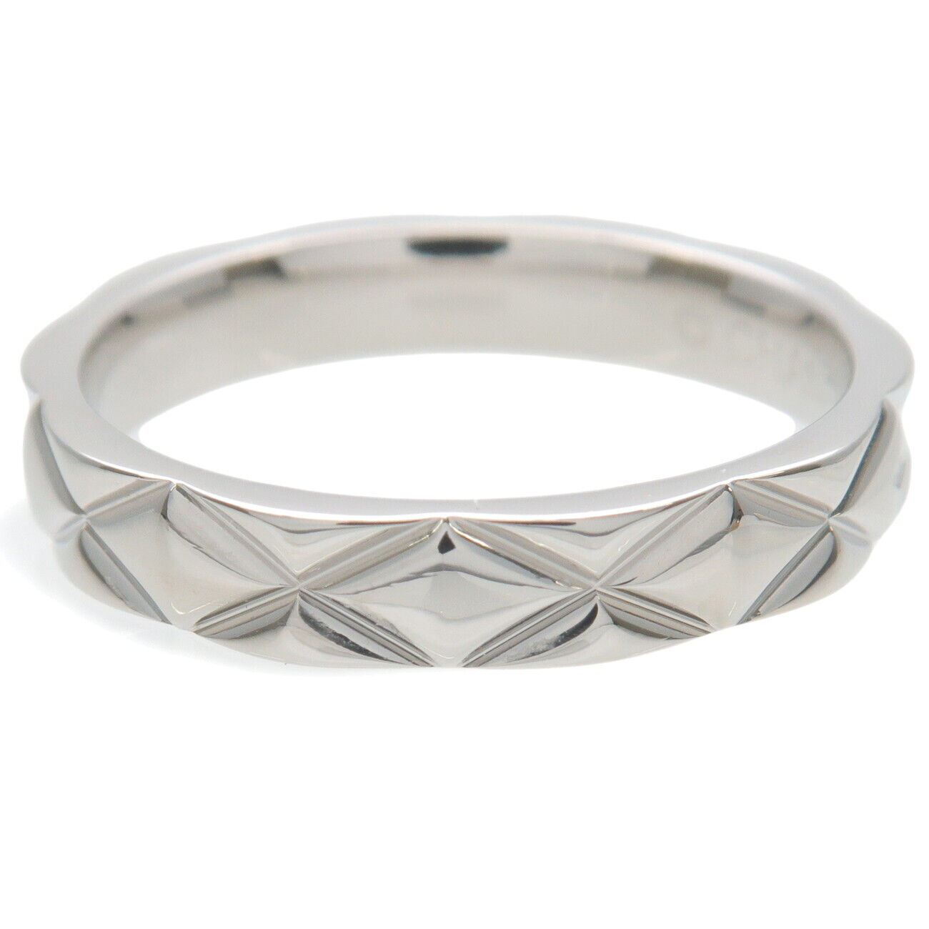 CHANEL Matelasse Ring Medium PT950 Platinum