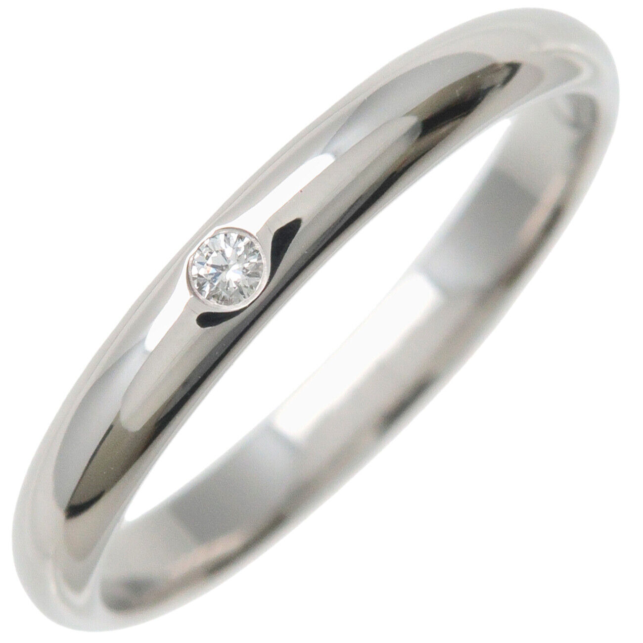 Cartier Wedding Ring 1P Diamond PT950 Platinum