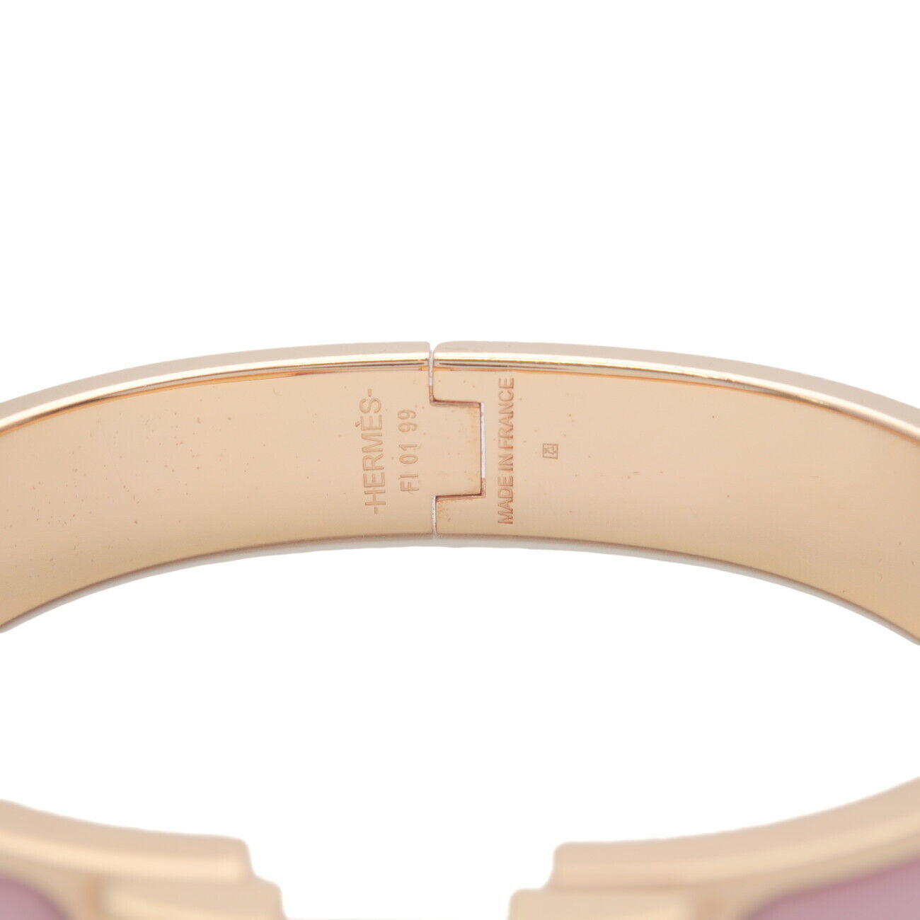 Authentic HERMES Clic Clac PM H Logo Bangle Bracelet Yellow Gold