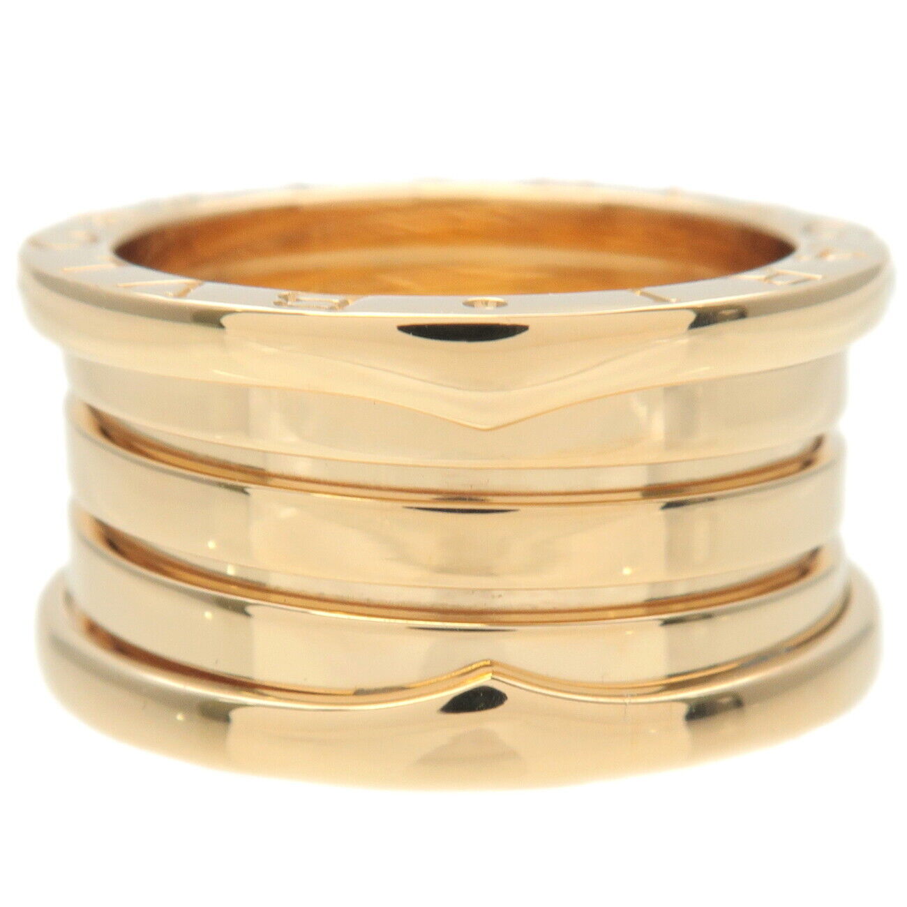 BVLGARI B-Zero1 Ring 3 Band K18 750 Yellow Gold