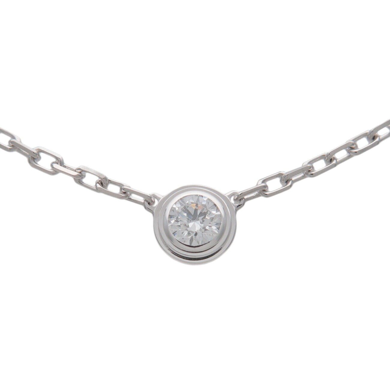 Cartier Diamant Leger Necklace SM 1P Diamond 0.09ct K18WG