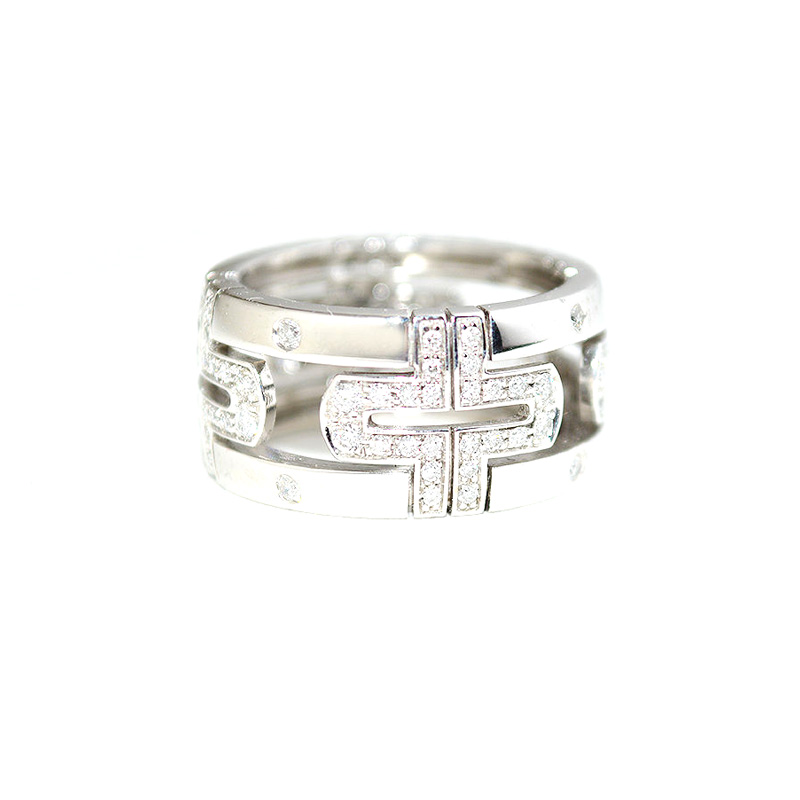 Bulgari Parentesi 18k White Gold With Diamonds Ring