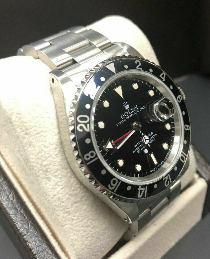Rolex GMT Master 16700 Black Bezel Stainless Steel Box Papers