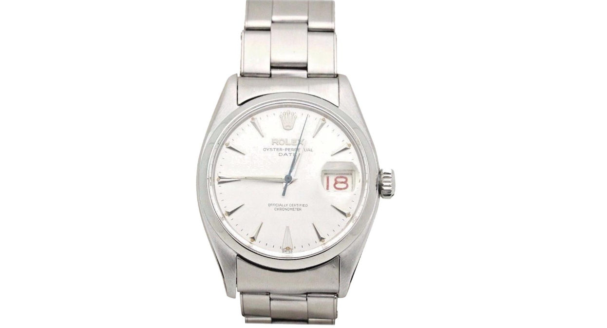 Vintage Rolex Oyster Perpetual Date 6534 Stainless Steel Roulette Date Window