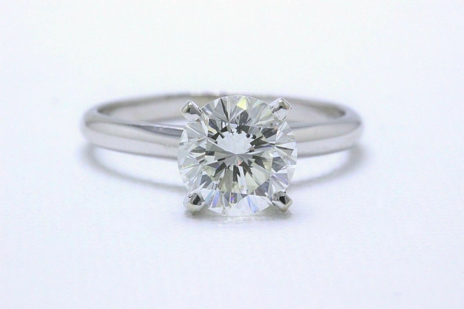 Leo Diamond Engagement Ring Round 1.97cts H SI1 14k White Gold Retail $36,000