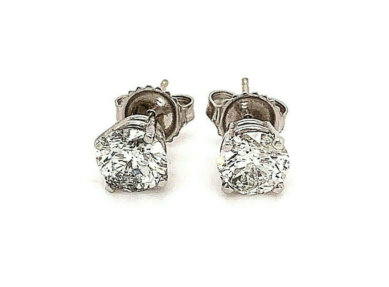 Salt  Pepper 2.07 Carat Diamond Stud Earrings