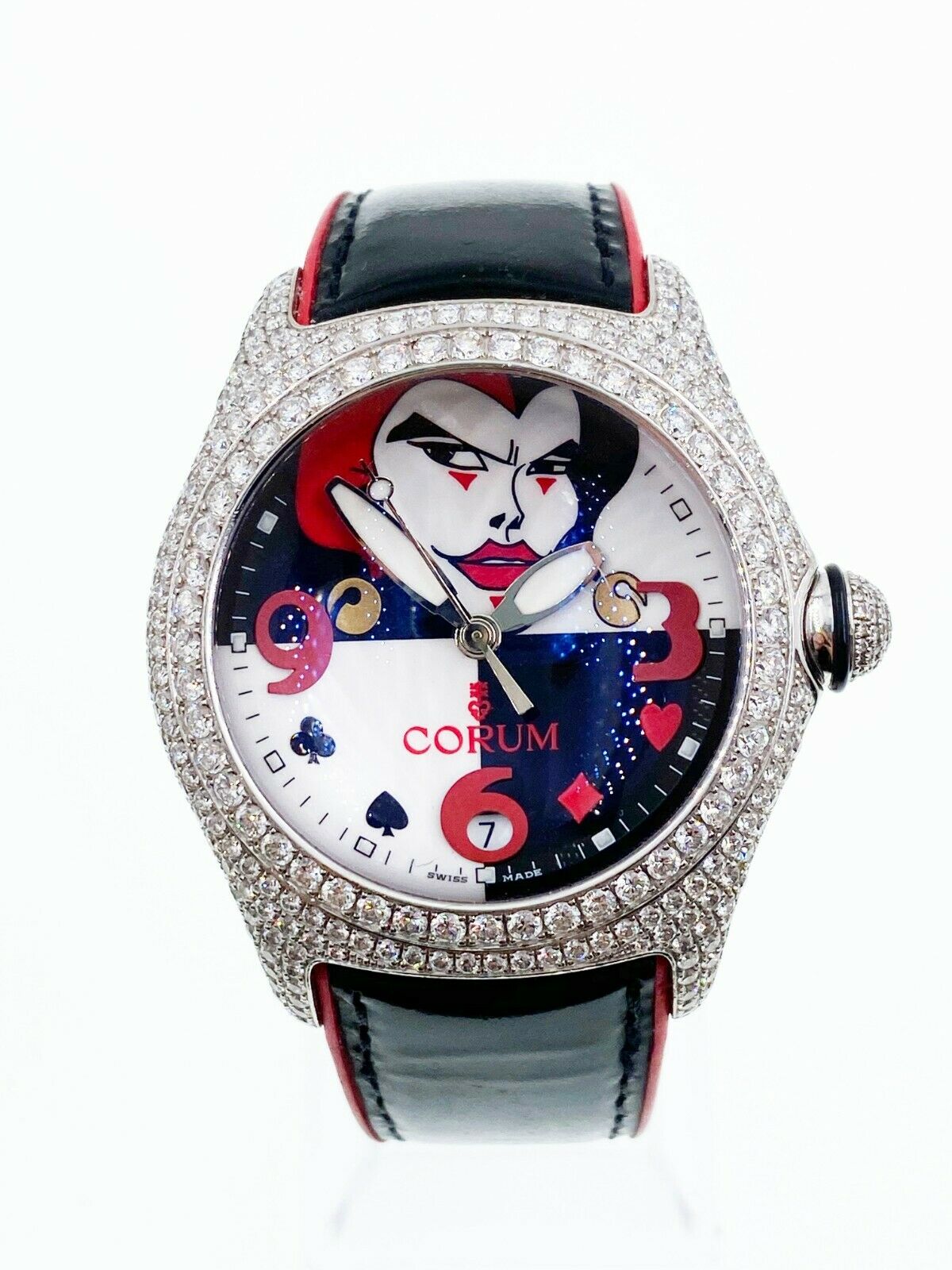 Corum 82.243.69 Joker Bubble 18K White Gold Diamond Bezel 1 of 10 Made RARE