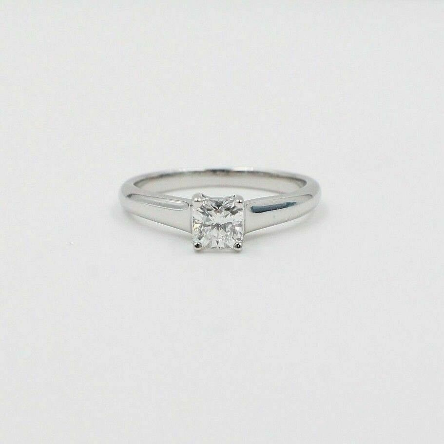 Tiffany  Co Lucida Platinum Diamond Engagement Ring 0.46 tc E VVS1 $7500 Retail
