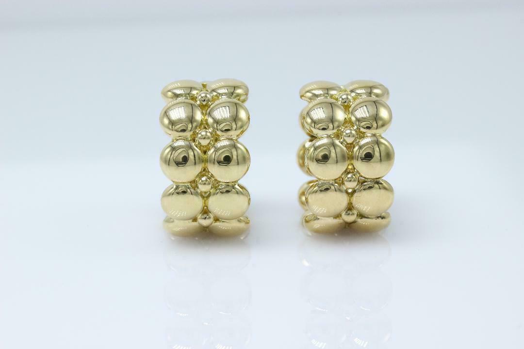 Cartier Honeymoon Collections Huggie Earrings 18k Yellow Gold $10,000 Retail