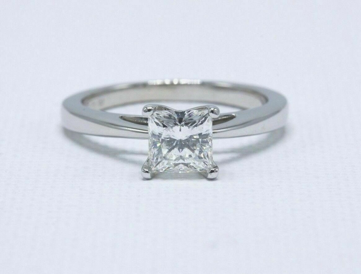Celebration Diamond Engagement Ring Princess 0.97ct 18k White Gold $10000 Retail