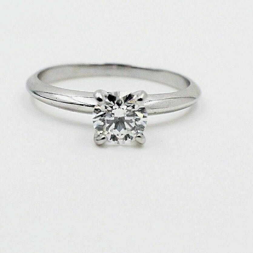 Hearts On Fire Diamond Engagement Ring Round 0.65 ct G VS2 14k White Gold