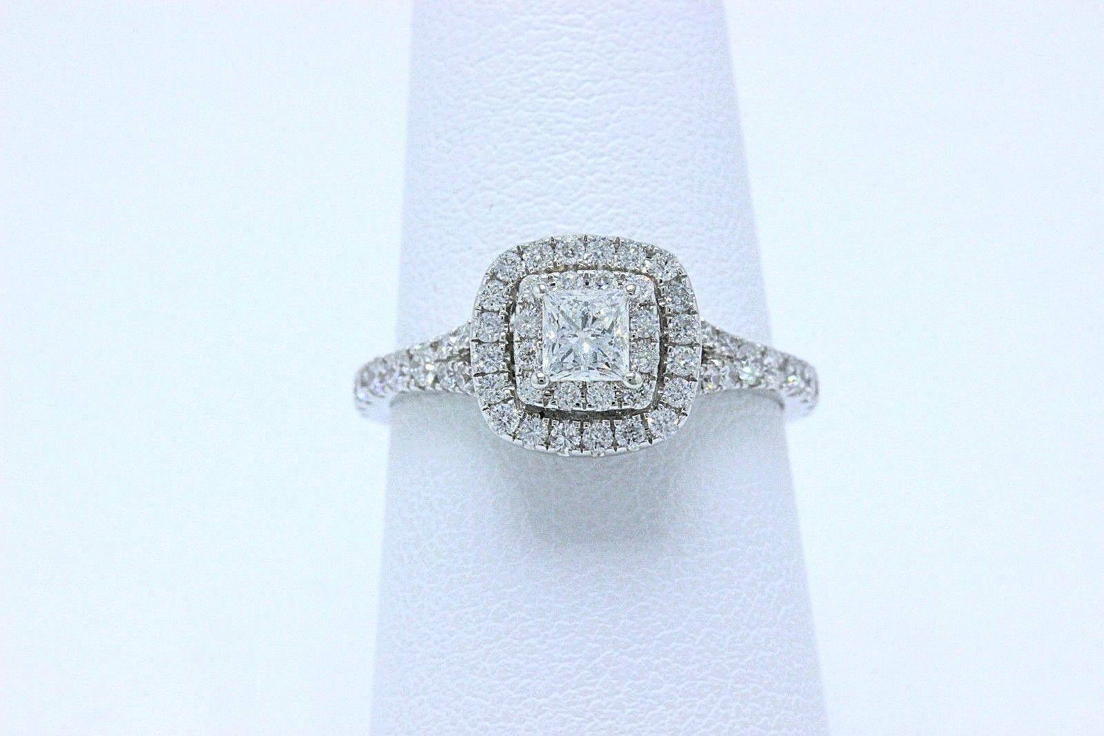 Neil Lane Diamond Engagement Ring Princess 1.00 tcw 14k White Gold $3,300 Retail