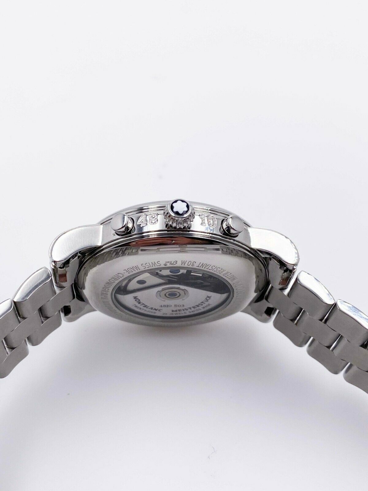 MontBlanc 7067 Meisterstruck Star GMT XXL Chronograph Stainless