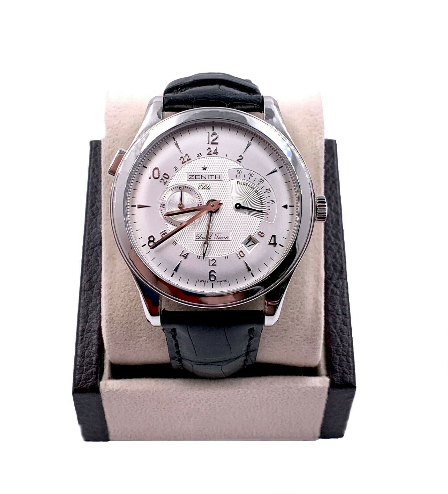 Zenith Grande Elite Dual Time 03.0520.683 that's the Stainless Steel Box Papers