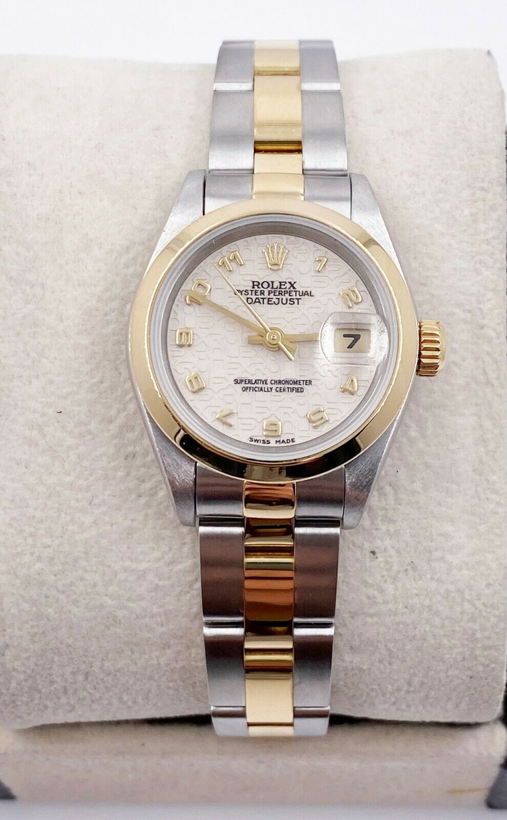 Rolex Ladies Datejust 69163 Jubilee Anniversary Dial 18K Yellow Gold Stainless