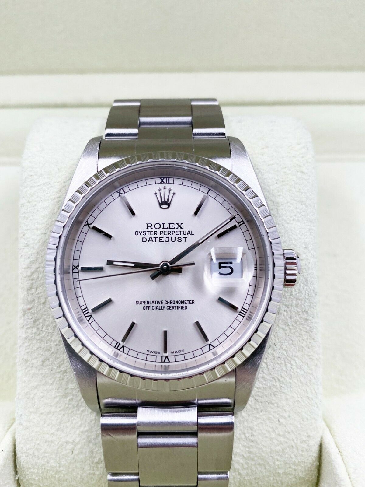 Rolex Datejust 16220 Silver Dial Stainless Steel