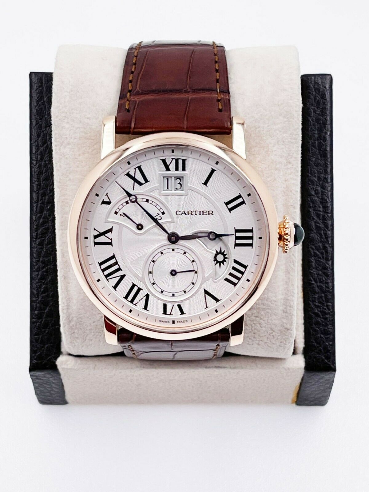 Cartier W1556240 Rotonde Retrograde 3771 18K Rose Gold