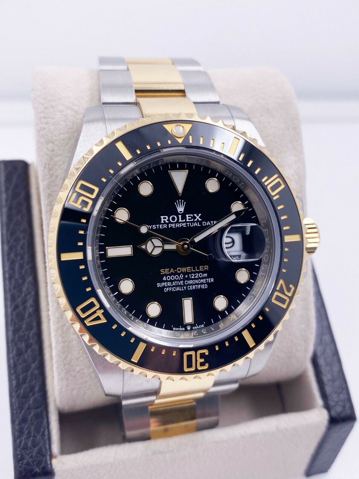 Rolex 126603 Sea Dweller Black Ceramic 18K Yellow Gold Stainless Box Paper 2019