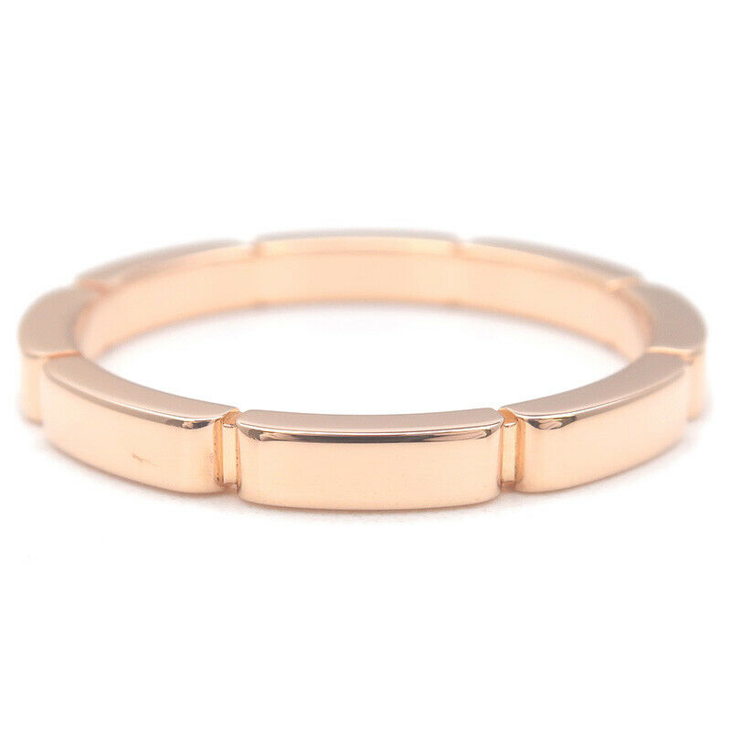 Auth Cartier maillon Panthère 4P Diamond Ring Rose Gold #60 US9-9.5 Used F/S