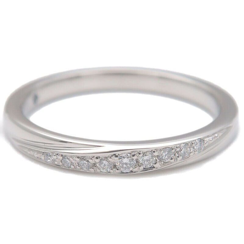 Authentic 4 ℃ Diamond Ring PT950 Platinum US5 HK10.5 EU49 Used F/S
