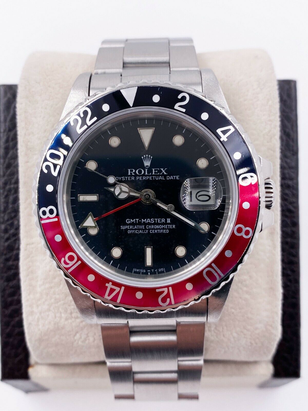 Rolex  GMT Master II FAT LADY Red Black Coke Stainless Steel Box Papers