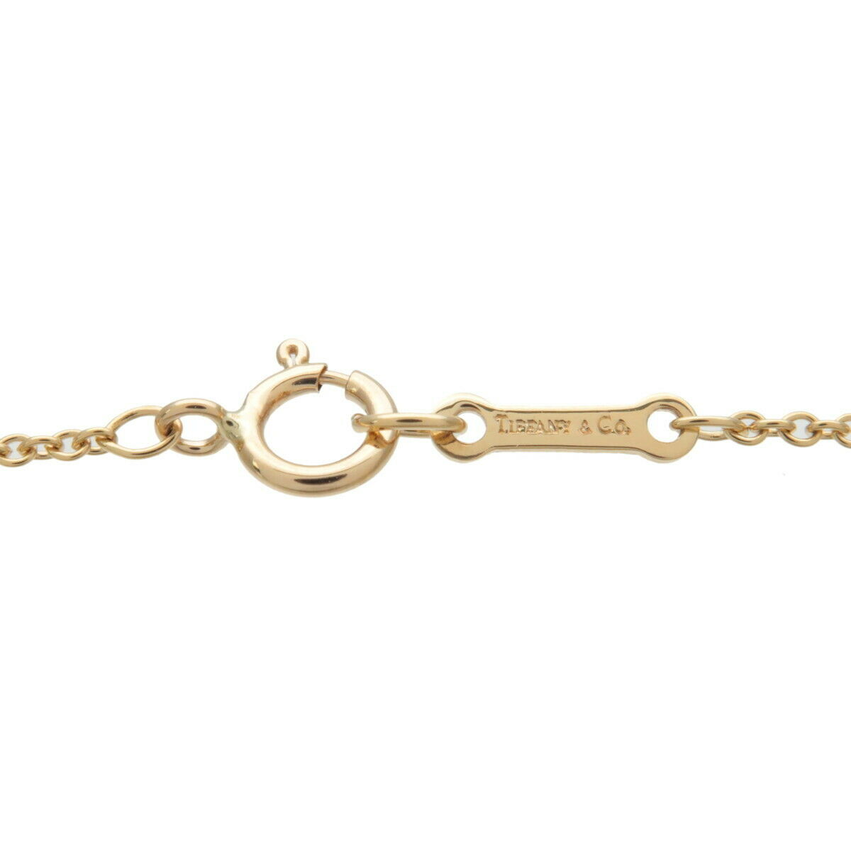 Auth Tiffany&Co. Tiffany Mini Bean Necklace K18 YG 750YG Yellow Gold Used F/S