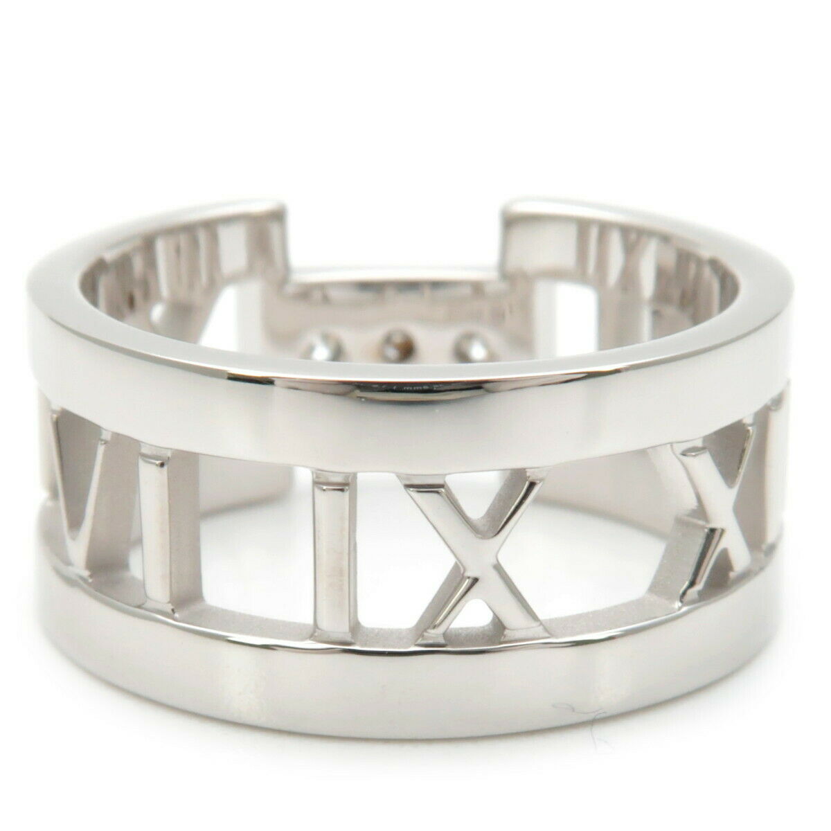 Auth TiffanyCo. Atlas Open Ring K18WG 750WG White Gold US5-5.5 EU50 Used F/S