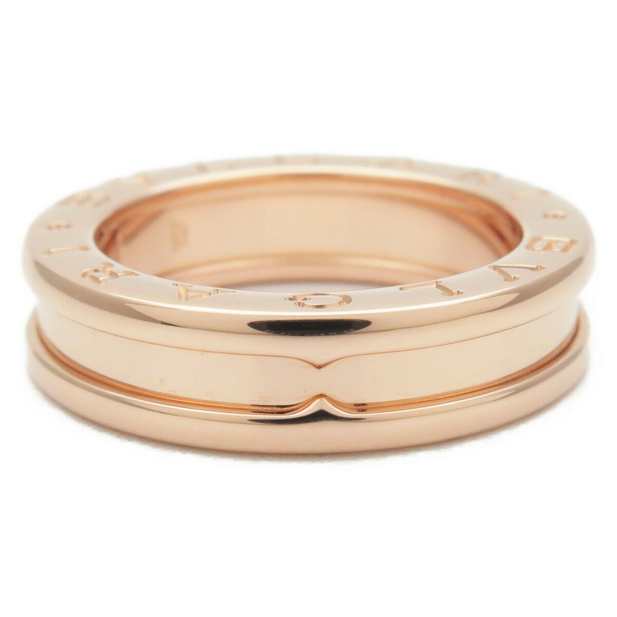 Authentic BVLGARI B-zero1 Ring XS 1 Band Rose Gold #49 US5 HK10.5 EU49 Used F/S