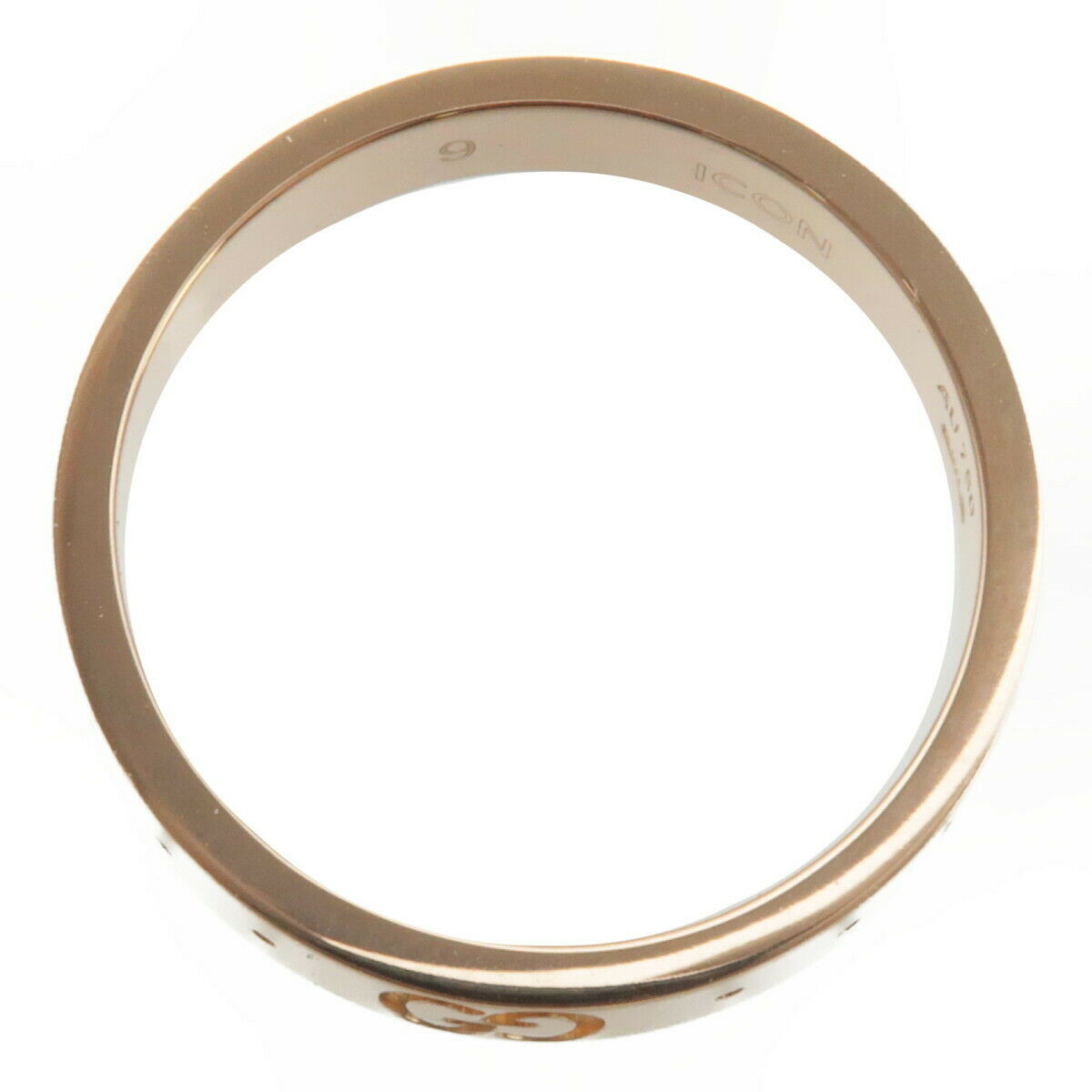 Authentic GUCCI ICON Ring K18 PG 750 Rose Gold #9 US4.5-5.0 HK10.5