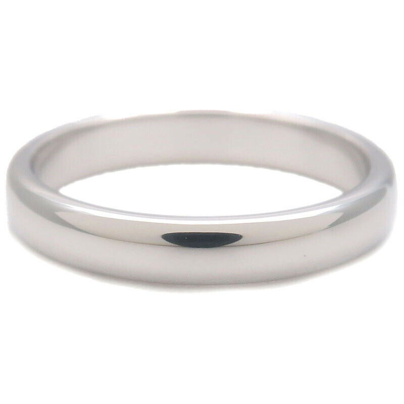 Authentic TiffanyCo. Classic Band Ring PT950 Platinum US5 HK10.5 EU49 Used F/S