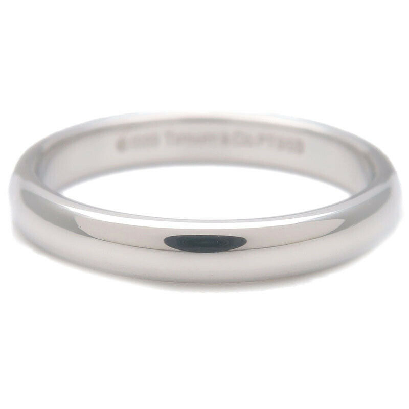 Authentic TiffanyCo. Lucida Band Ring PT950 Platinum US7 HK15 EU54 Used F/S