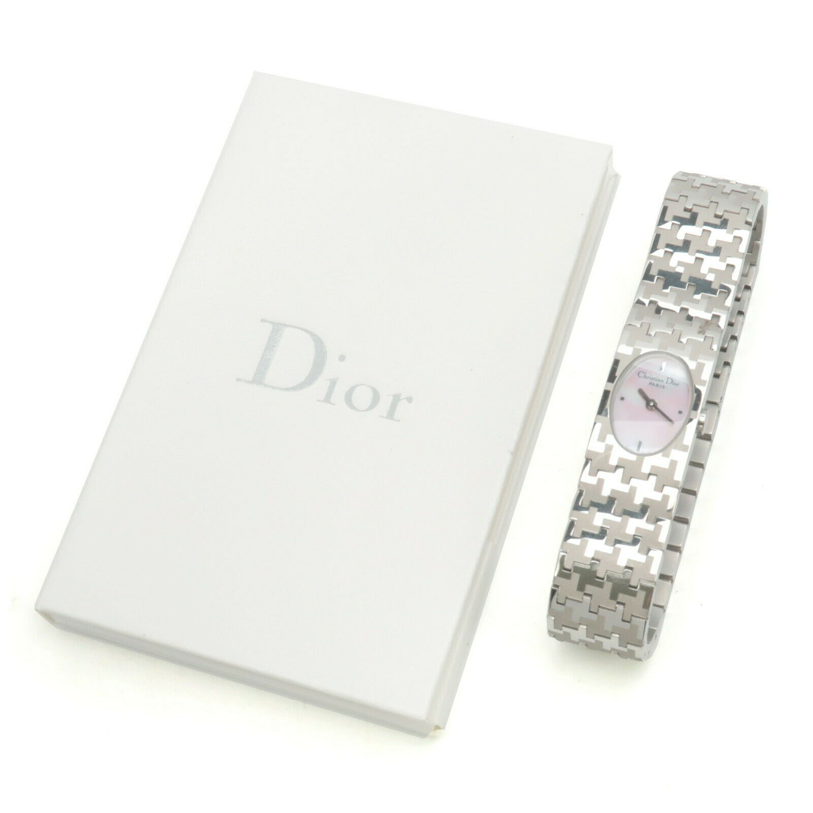 Auth Christian Dior Wrist Watch Quartz Stainless Steel Pink D70
