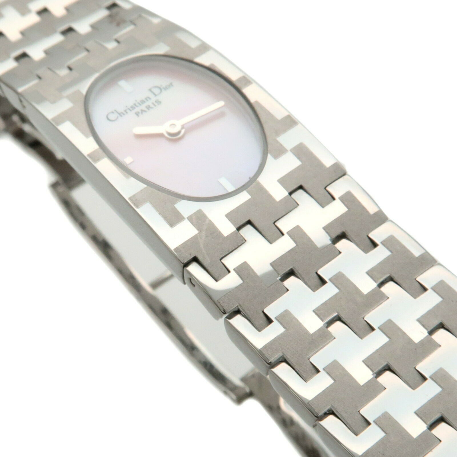 Auth Christian Dior Wrist Watch Quartz Stainless Steel Pink D70