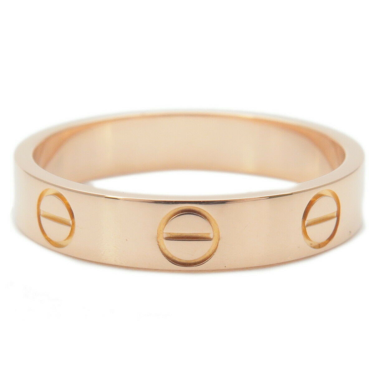 Authentic Cartier Mini Love Ring K18PG 750PG Rose Gold #50 US5-5.5 EU50 Used F/S