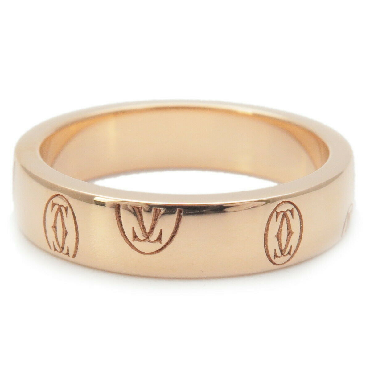 Authentic Cartier Happy Birthday Ring K18PG 750PG Rose Gold #47 US4-4.5 Used F/S