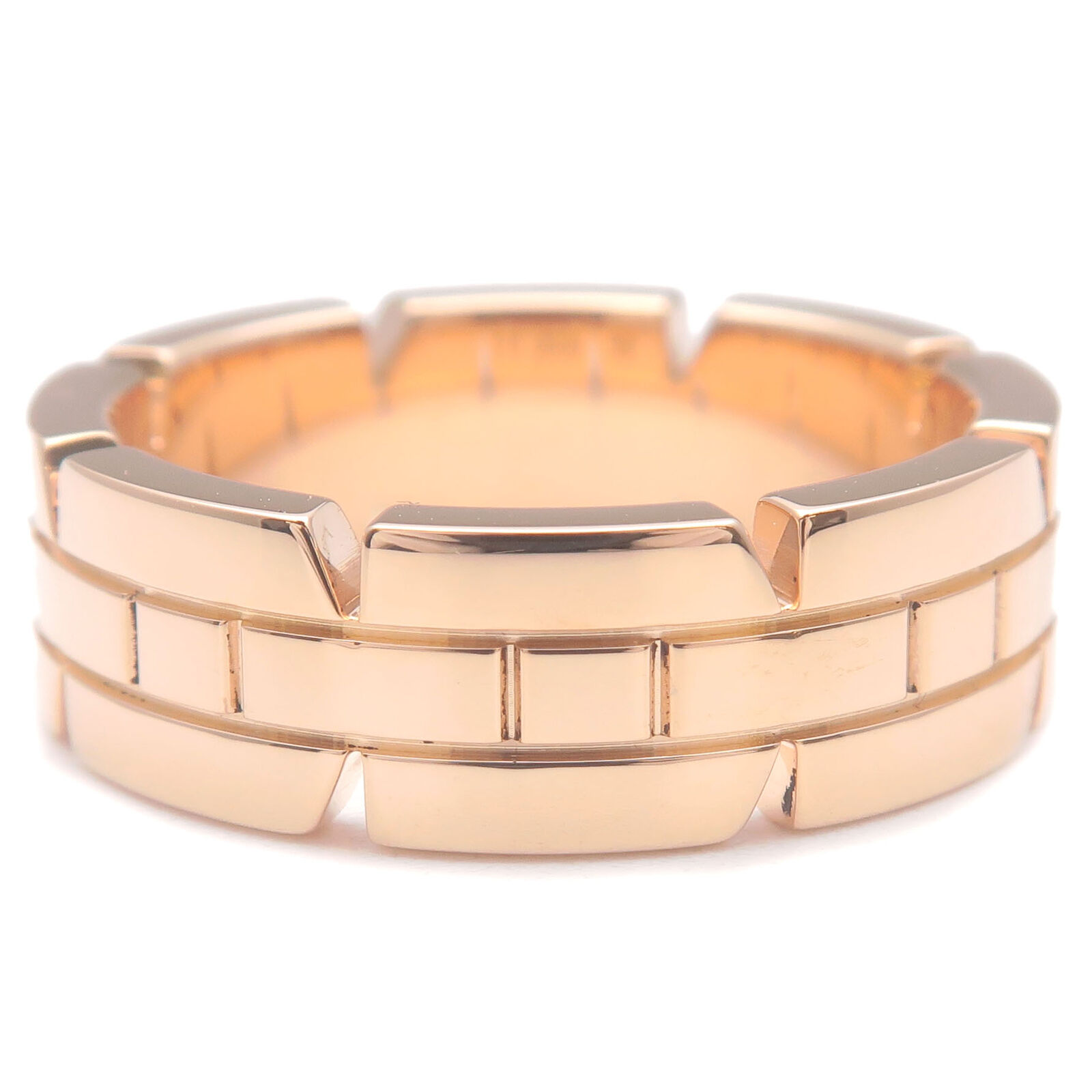 Authentic Cartier Tank Francaise Ring Rose Gold K18 #50 US5.5 EU51 Used F/S