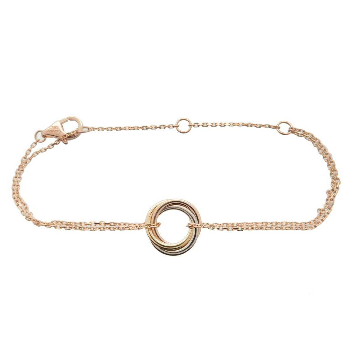 Authentic Cartier Sweet Trinity Bracelet  K18 Yellow/White/Rose Gold Used F/S