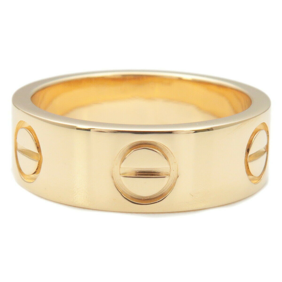 Authentic Cartier Love Ring K18YG 750YG Yellow Gold #47 US4 HK8.5 EU47 Used F/S