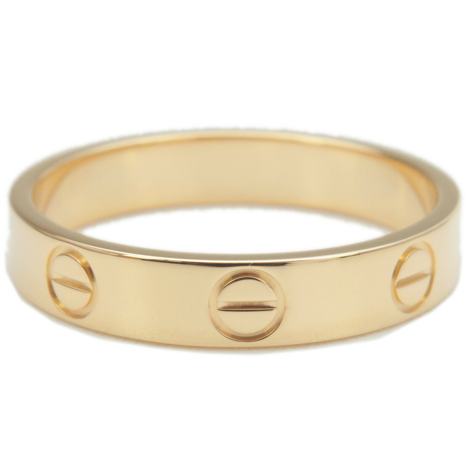 Authentic Cartier Mini Love Ring K18 750 Yellow Gold #53 US6.5 EU53 Used F/S
