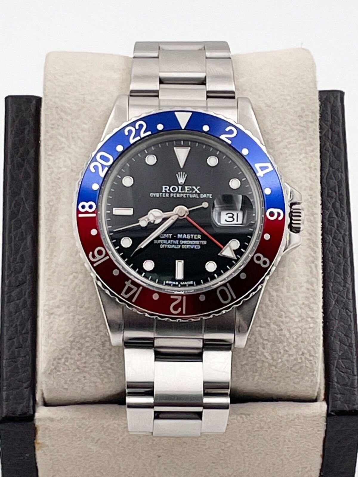 Very rare Rolex GMT Master Pepsi Red and Blue Stainless Steel
