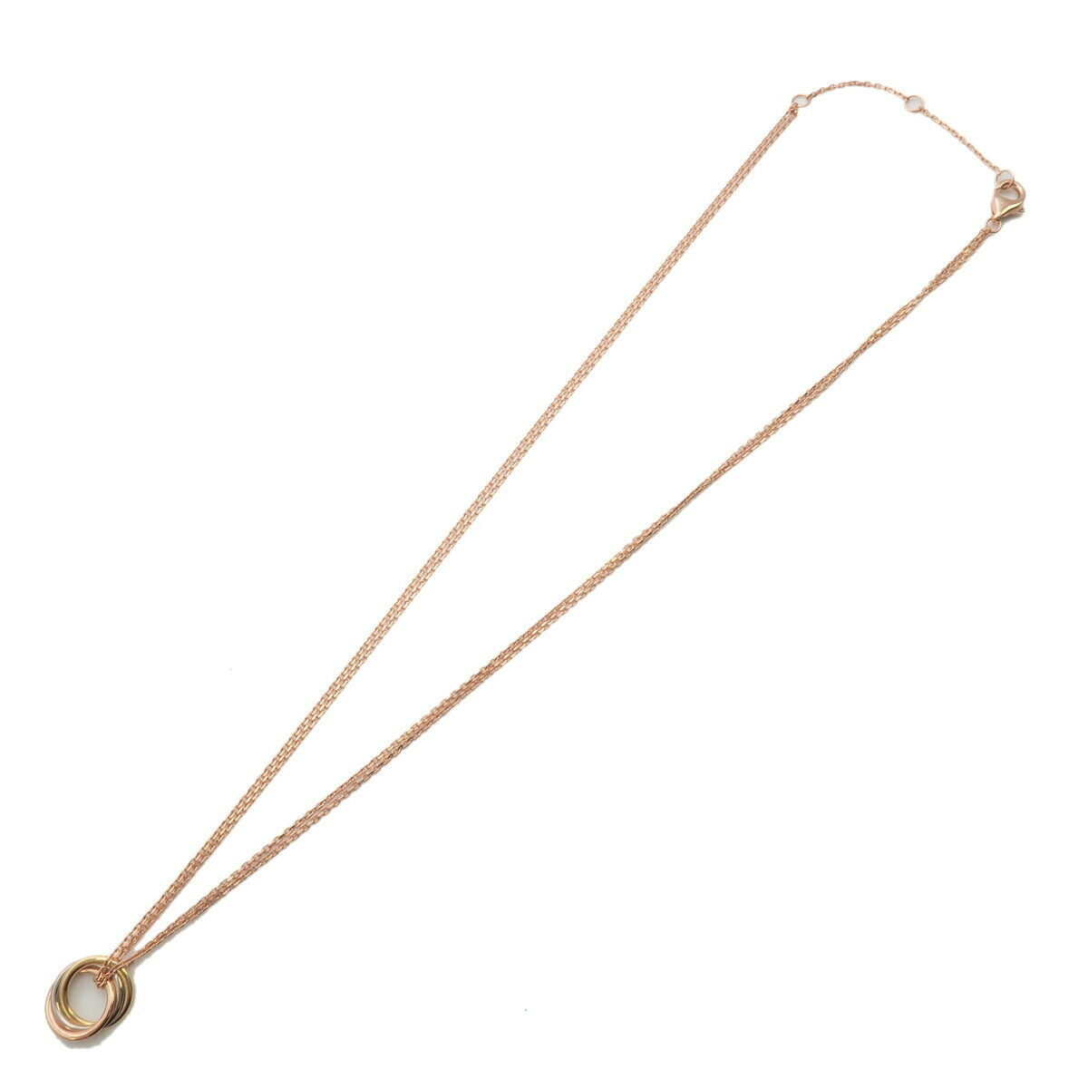 Authentic Cartier Sweet Trinity Necklace  Yellow/White/Rose Gold
