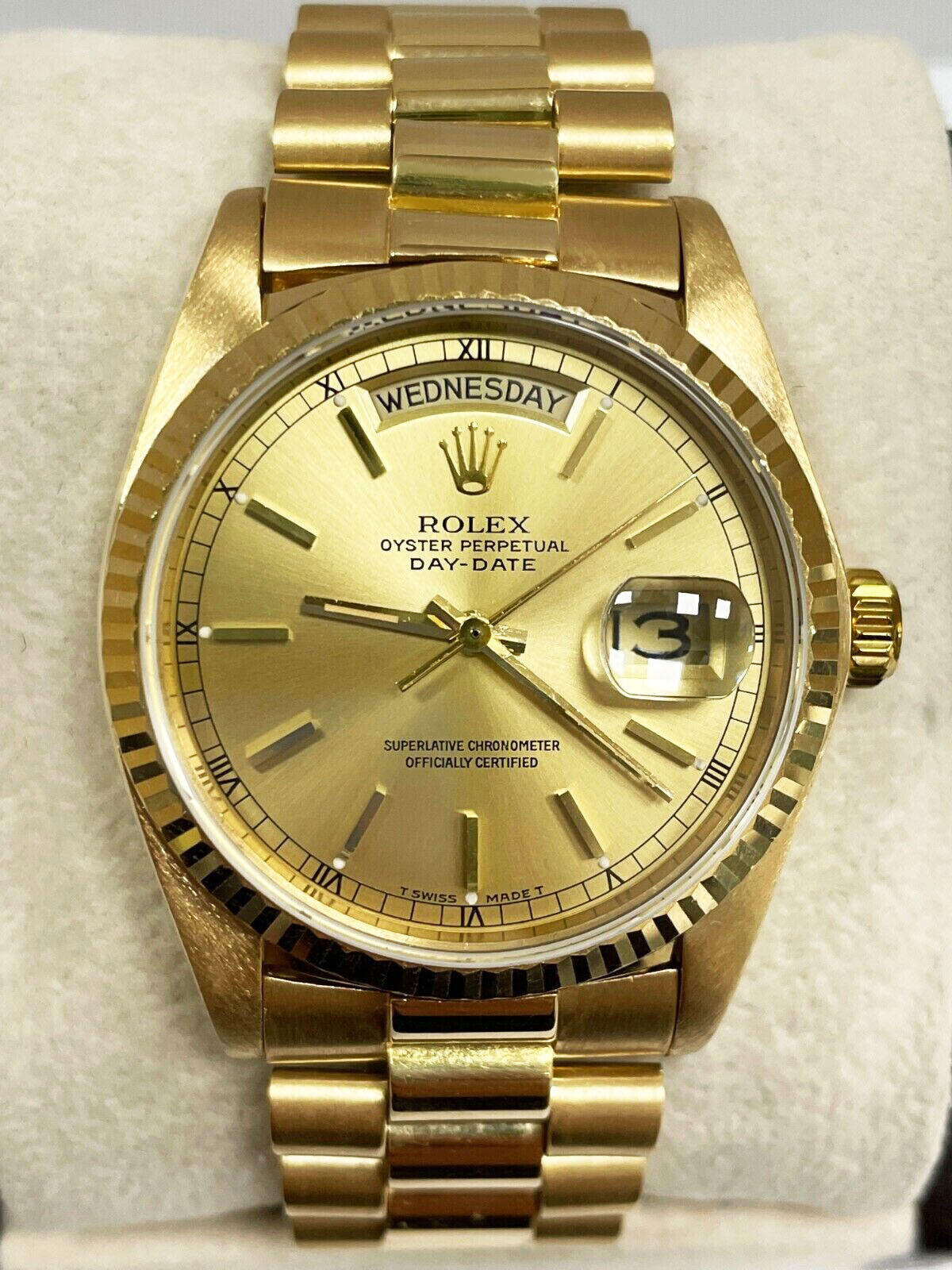 Rolex President Day Date 18078 Champagne Dial 18K Yellow Gold