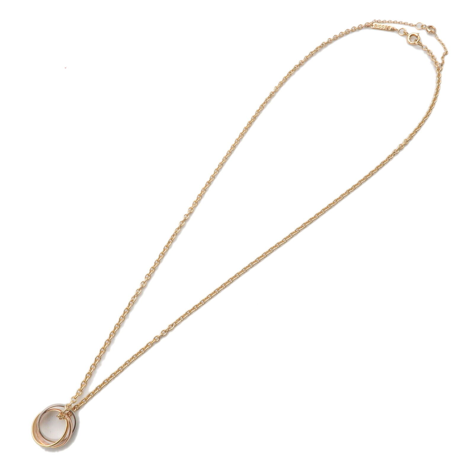 Authentic Cartier Trinity Necklace K18 750 Yellow/White/Rose Gold Used F/S