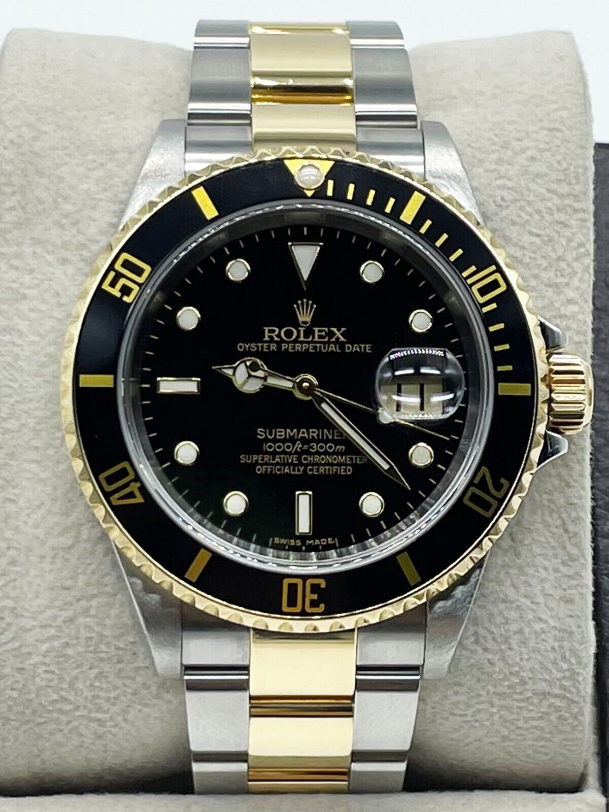 Rolex Submariner Black Dial 18K Yellow Gold Stainless Steel